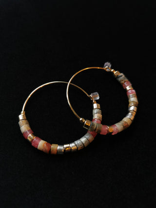 ISABEL MARANT JEWELRY - Stone Pearl Hoops - Natural