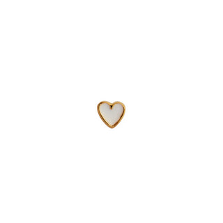 STINE A - Petit Love Heart Gold - White