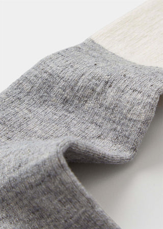 AIAYU - Linen Rib Socks - Mix Grey Melang