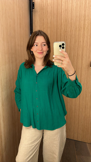 XIRENA - Jo Shirt - Emerald Green
