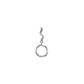 STINE A - Petit Wavy Dangling Circle Earring - Silver