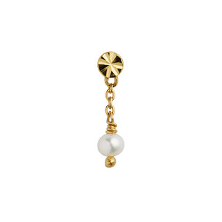 STINE A - Tres Petit Etoile Earring W/Pearl Gold