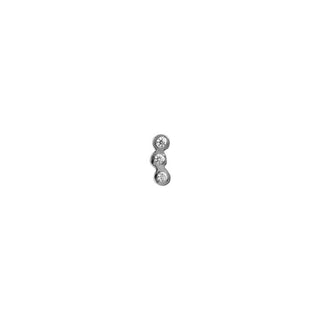 STINE A - Three Dots Earring Piece - Silver