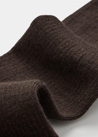 AIAYU - Wool Rib Socks - Brown