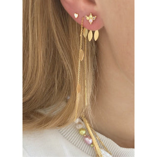 STINE A - Three Leaves Earring Piece Gold