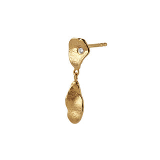 STINE A - Clear Sea Earring With Stone - Gold