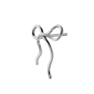 STINE A - Flow Bow Earring - Silver
