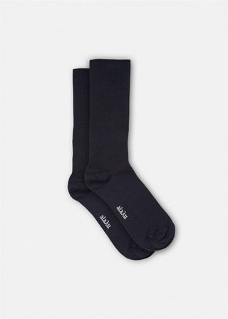 AIAYU - Wool Rib Socks - Navy