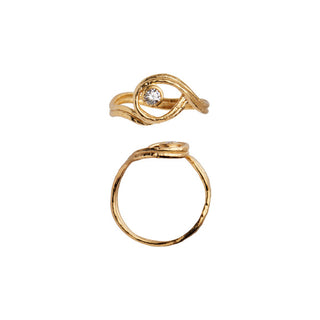 STINE A - Balance Ring W/Stone - Gold