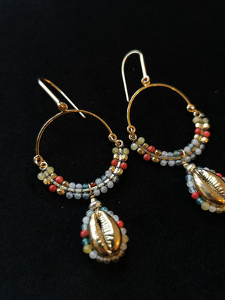 ISABEL MARANT JEWELRY - Shell & Pearl Earrings - Mellow Yellow
